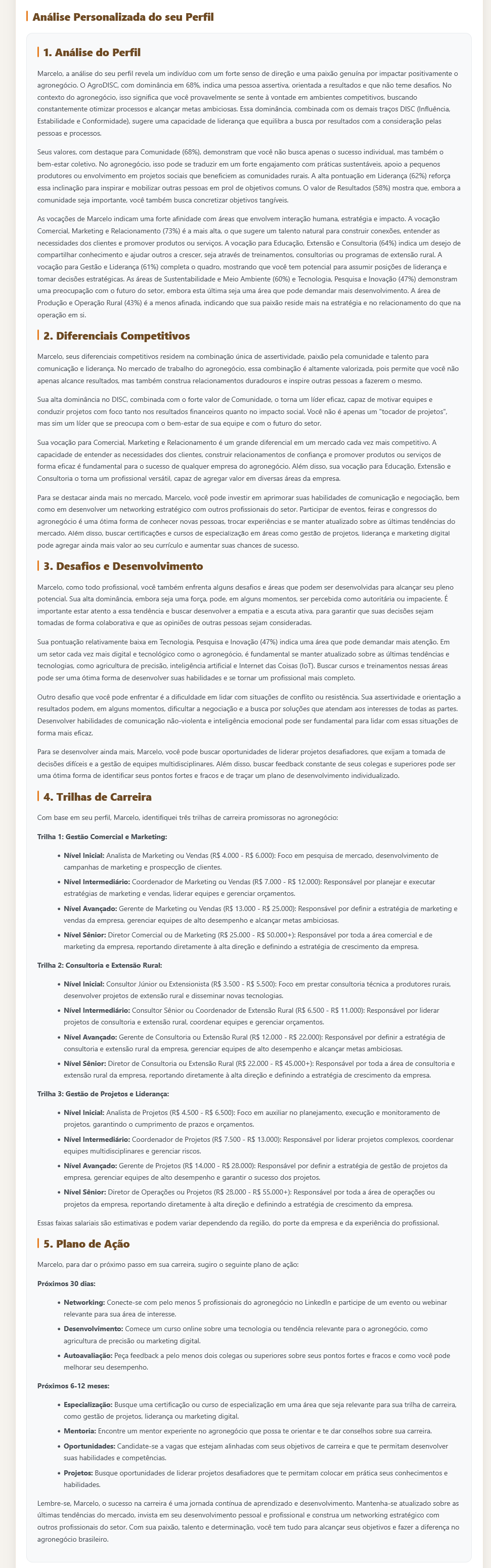 Análise de Perfil com IA